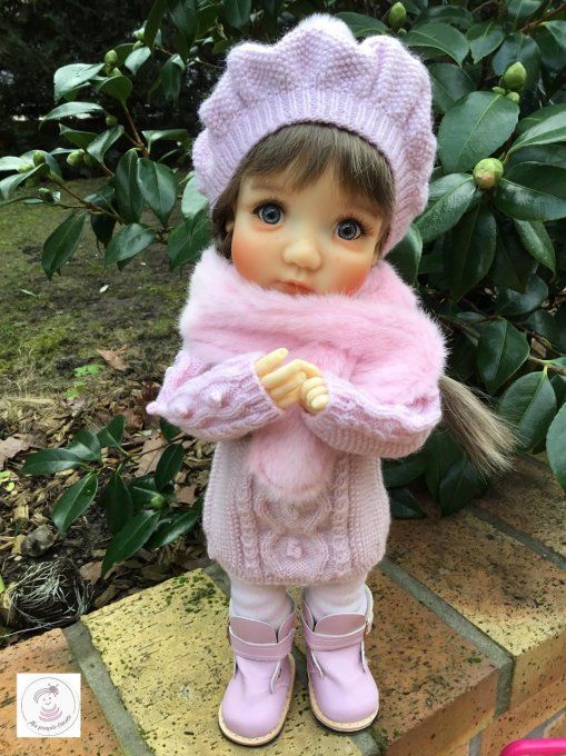 355. Belle irlandaise - Fiche tricot pour poupée Moppet de Meadowdolls