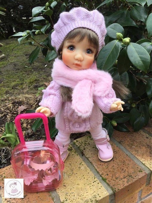 355. Belle irlandaise - Fiche tricot pour poupée Moppet de Meadowdolls