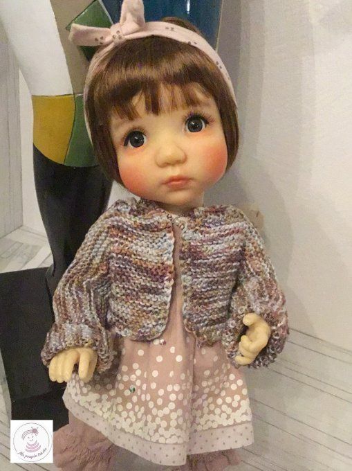 356. Petit marron glacé - Fiche tricot pour Mae de Meadowdolls