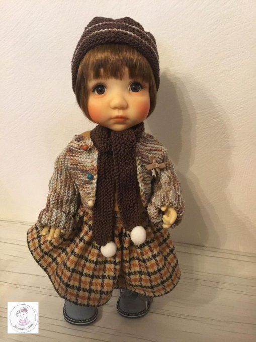 356. Petit marron glacé - Fiche tricot pour Mae de Meadowdolls