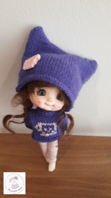 378. Chocolat chaud - Fiche tricot pour poupée Sto doll