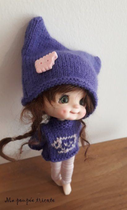 378. Chocolat chaud - Fiche tricot pour poupée Sto doll