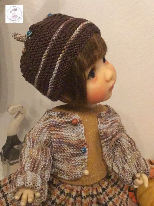 356. Petit marron glacé - Fiche tricot pour Mae de Meadowdolls