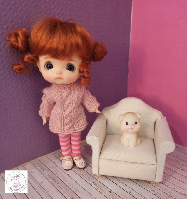 380.  Nuage sucré - Fiche tricot pour poupée Sto doll