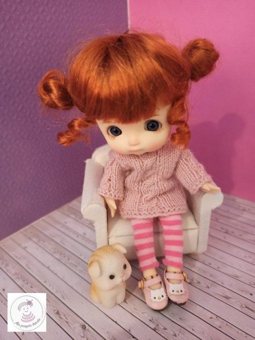 380.  Nuage sucré - Fiche tricot pour poupée Sto doll