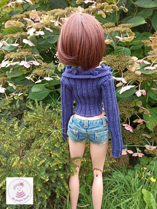 Cevennes veste col châle pour Smart Doll