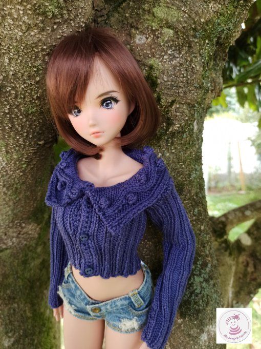 Cevennes veste col châle pour Smart Doll