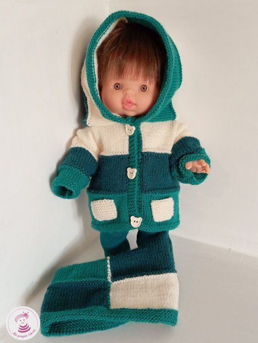 Manteau et bonnet petite fougère Minikane Gordis